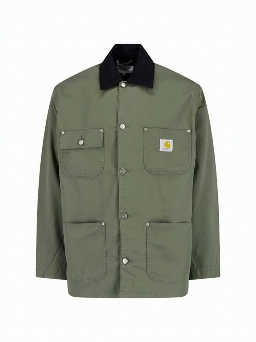 Carhartt Wip Boxy Cotton Jacket With Button-Up Front