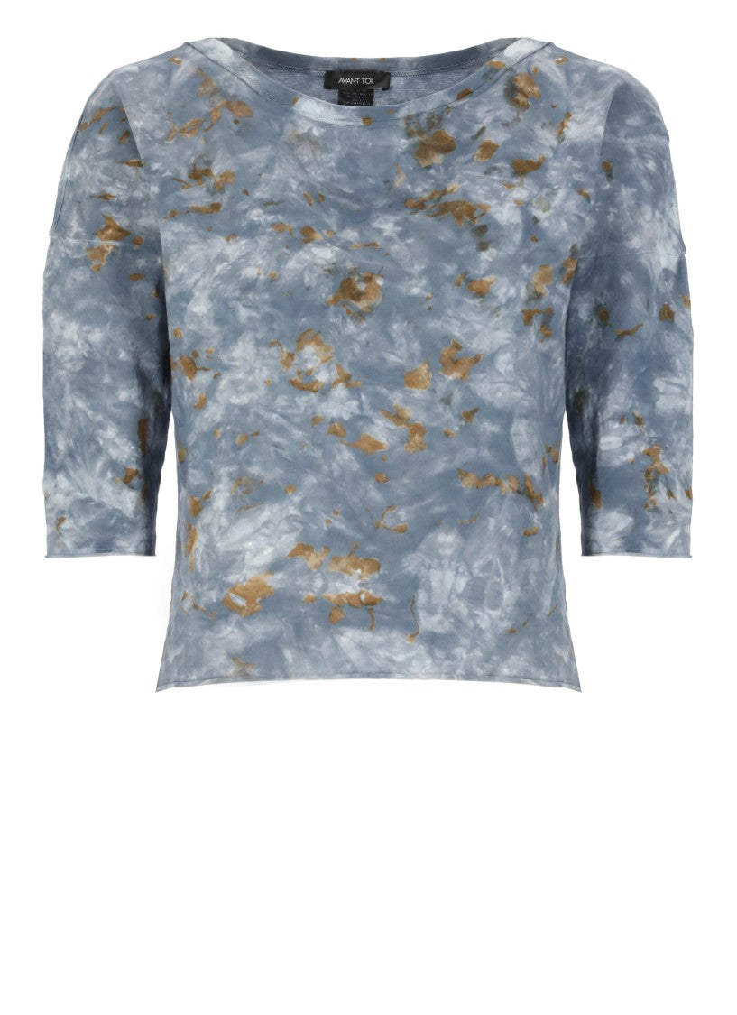 Avant Toi Contrasting Color Pattern Cotton Sweater