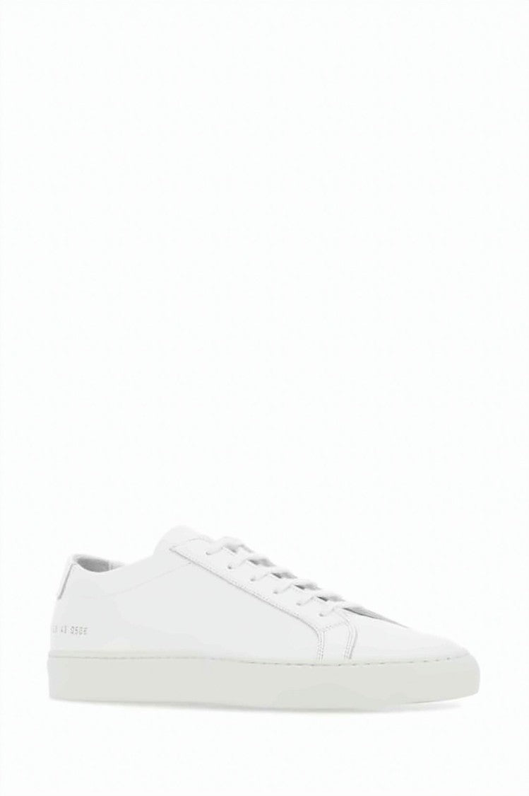 Common Projects White Cowhide Leather All-White Achilles Sneakers