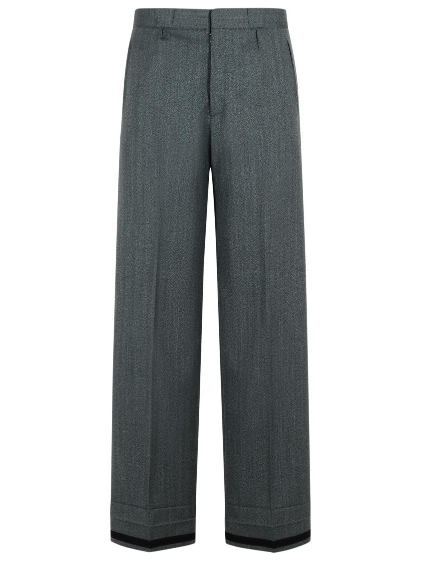 Maison Margiela Grey Wool Blend Trousers