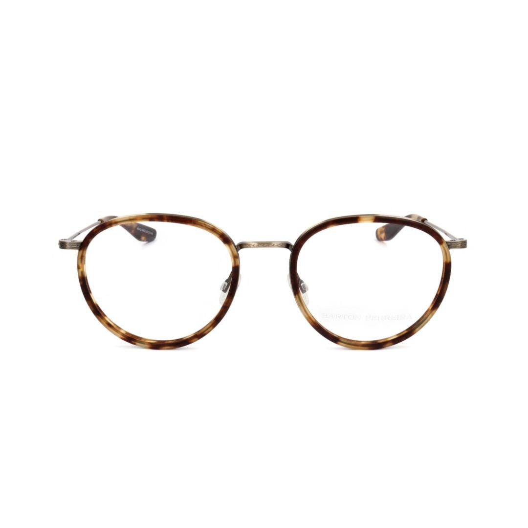 Barton Perreira Bp5067 521Ir Round Tortoiseshell-Patterned Eyeglasses With Metal Temples