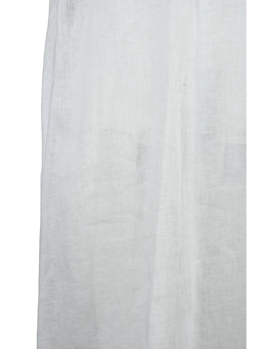 Mm By Max Mara White Douglas Linen Women Dress