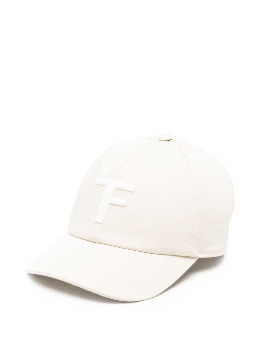 Tom Ford Structured Beige Hat With Embroidered Logo