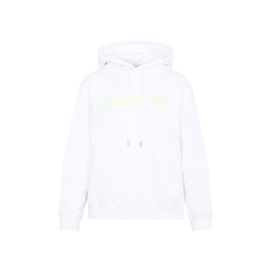 Lanvin White Cotton Classic Fit Hoodie With Logo