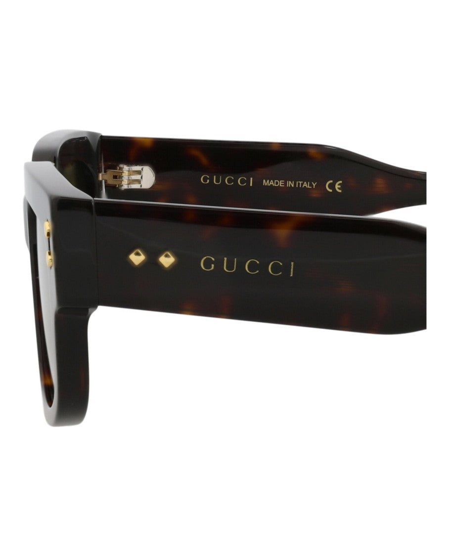 Gucci Square-Frame Acetate Sunglasses With Tortoiseshell Finish