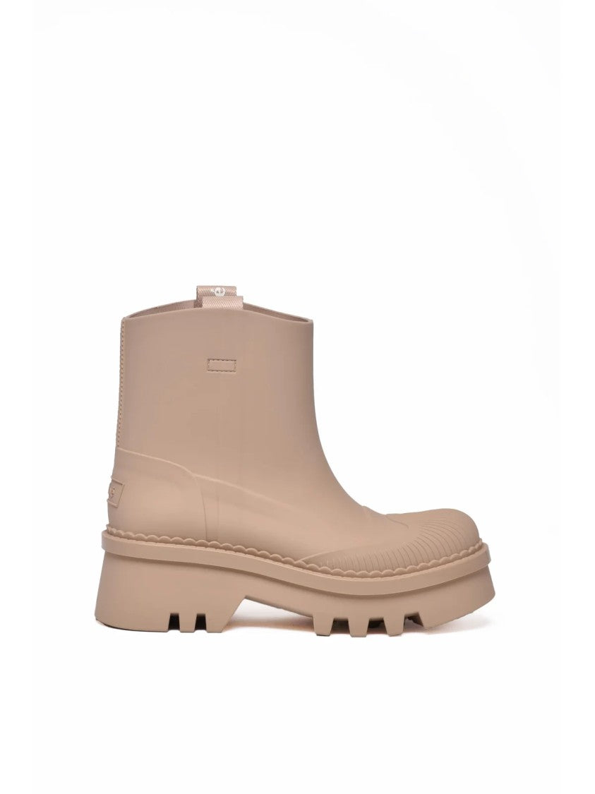 Chloé Beige Rubber Galosh Boots
