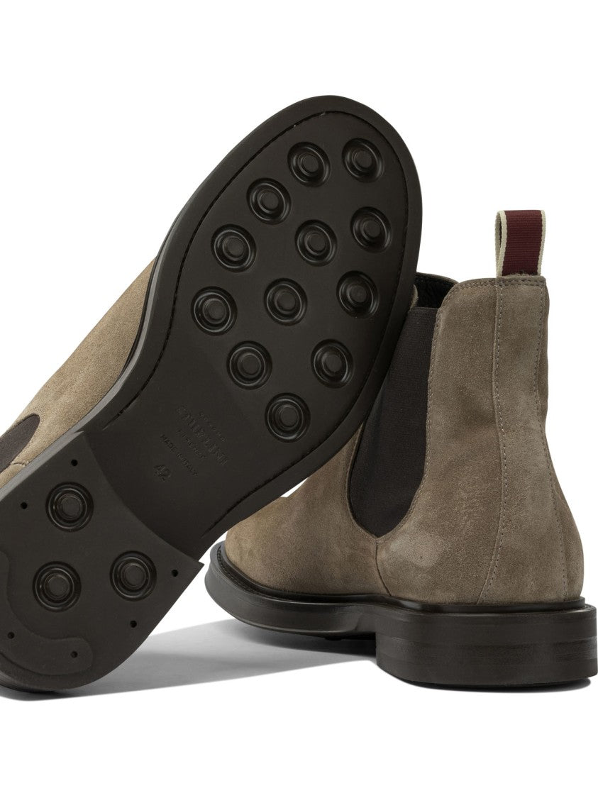 Sturlini Suede Ankle Boots With Elastic Side Panels