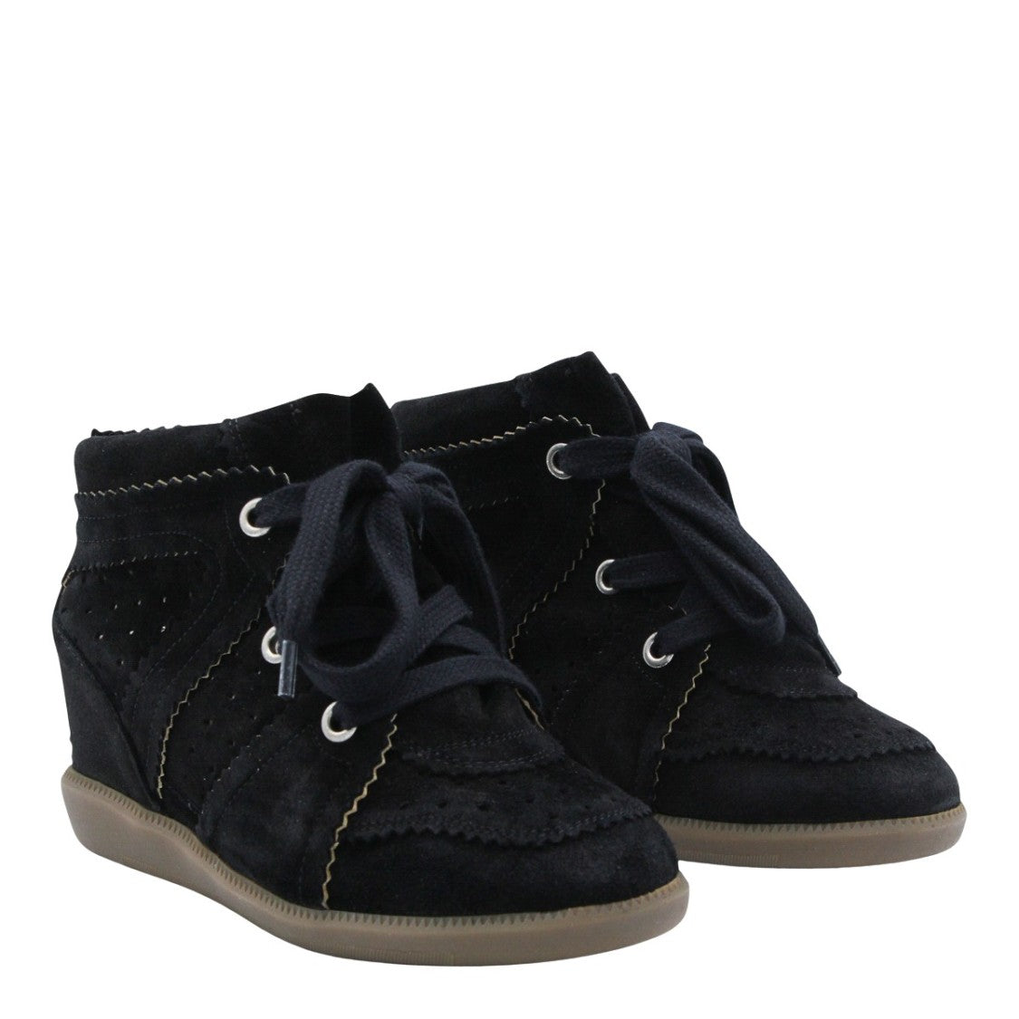 Isabel Marant Sole Black Sneakers With Lace-Up Front
