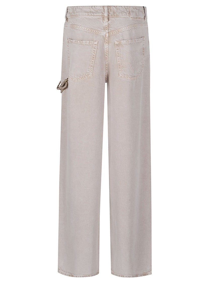 Pinko Lauryn Loose Tassel Cotton Jeans