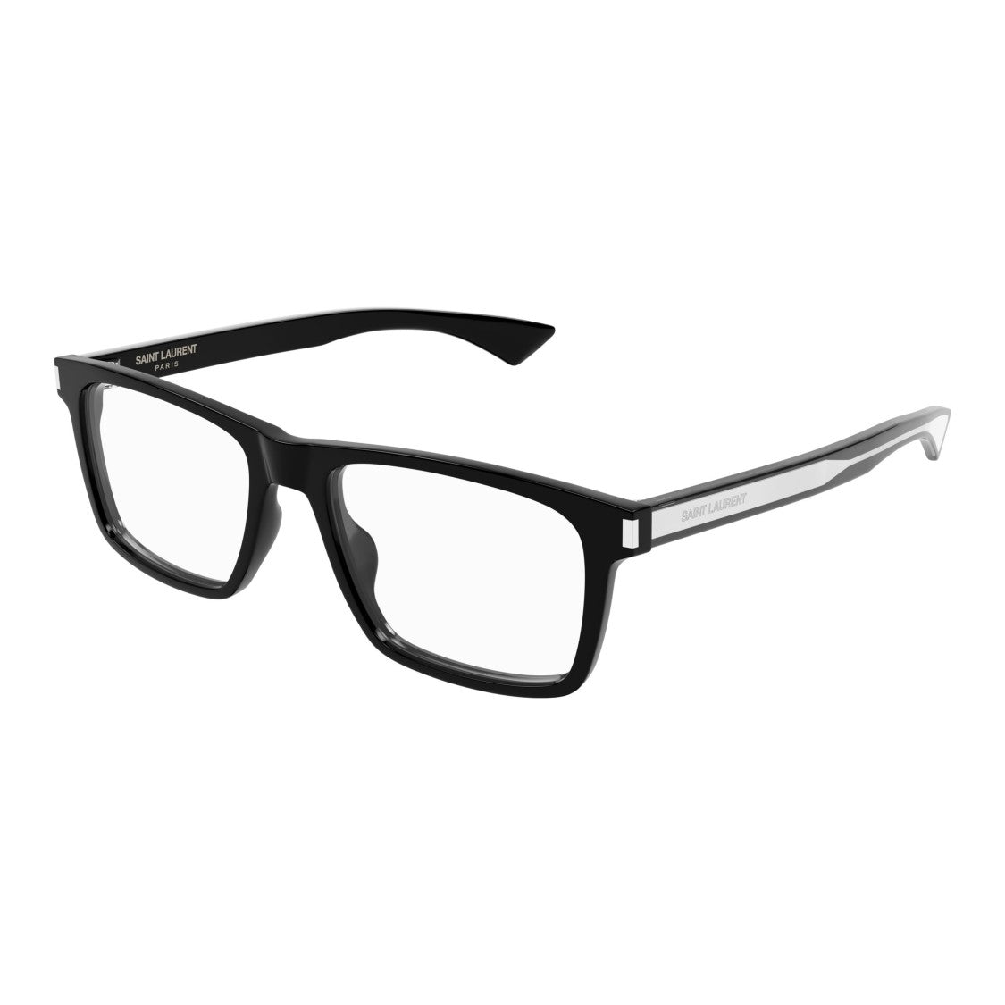 Saint Laurent Rectangular Frame Sunglasses With Glossy Finish
