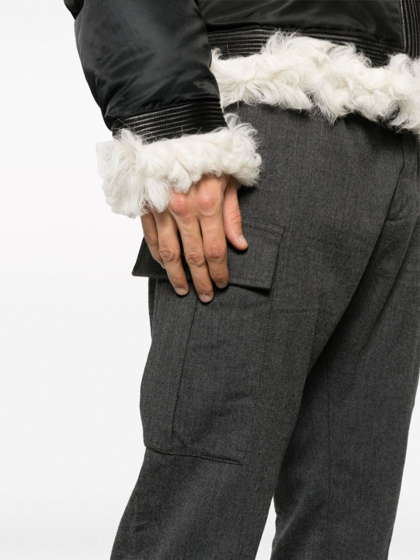Dsquared2 Mid-Rise Grey Tapered-Leg Trousers