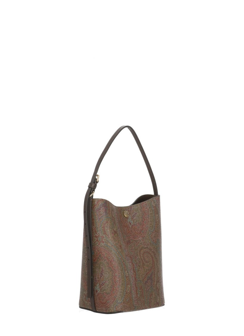 Etro Bucket-Style Shoulder Bag With Contrasting Paisley Pattern