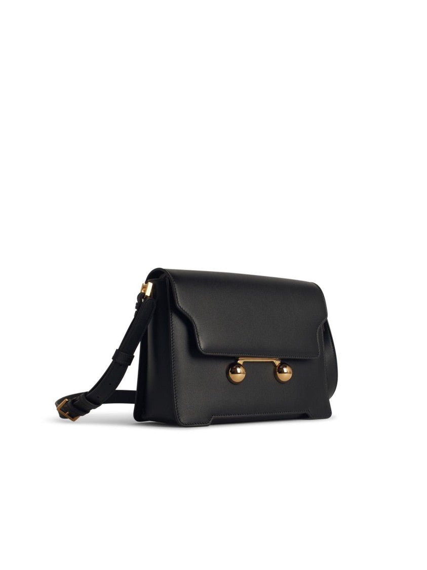 Marni 'New Trunk' Black Leather Crossbody Bag