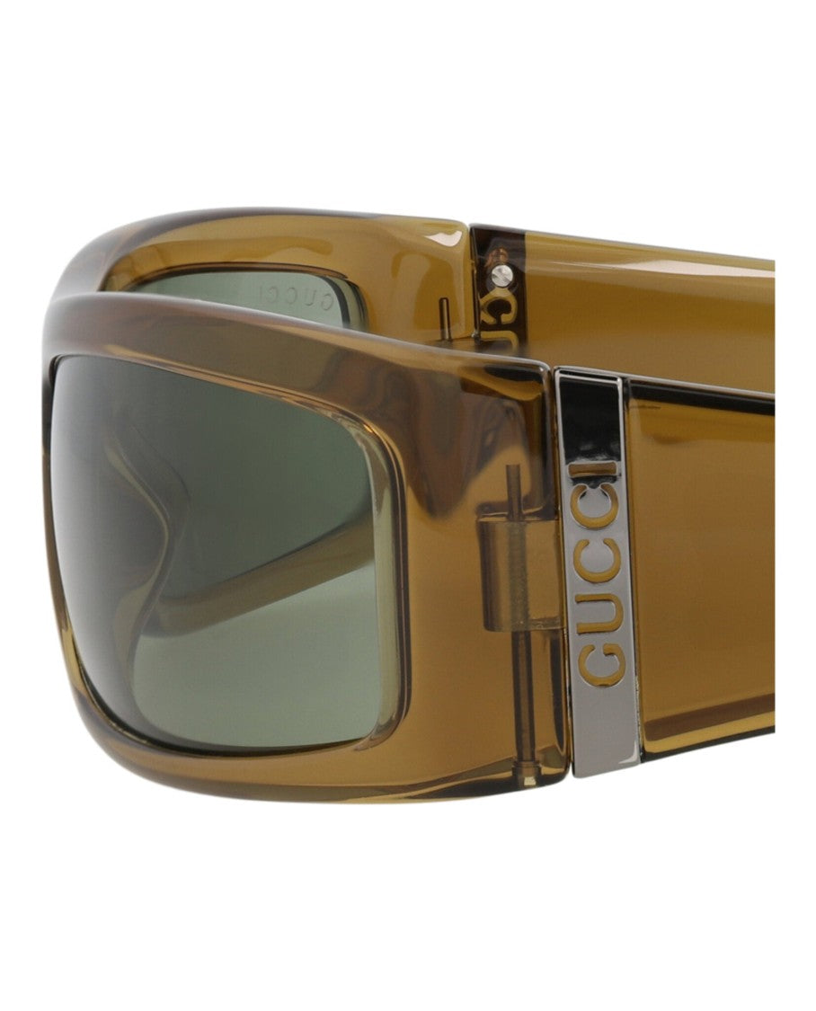 Gucci Shield-Frame Injection Sunglasses