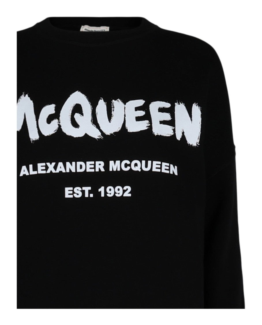 Alexander Mcqueen Graffiti Logo Sweatshirt