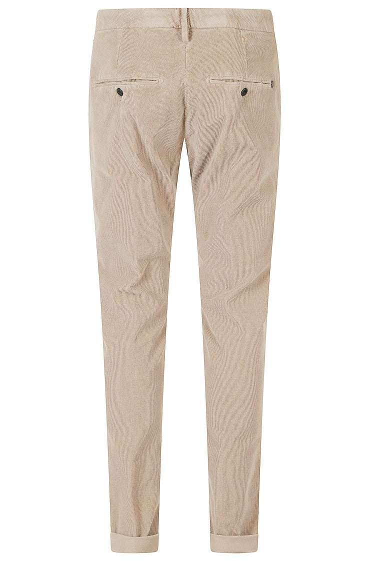 Dondup Gaubert Camel Velvet Cotton-Blend Straight-Leg Pants