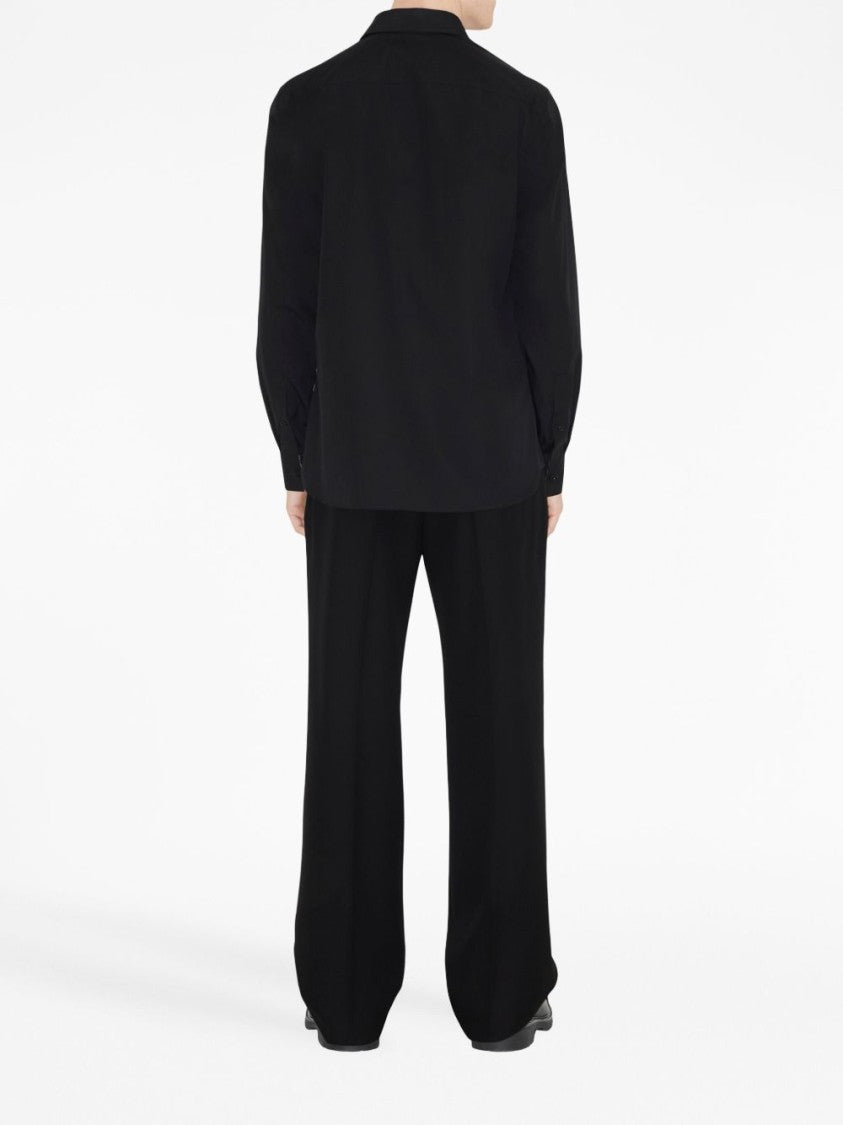 Burberry Checked Overshirt With Contrasting Patterned Collar