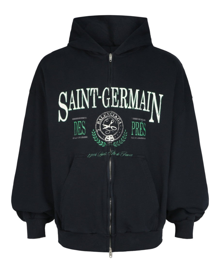 Balenciaga Saint-Germain Distressed Zip-Up Hoodie