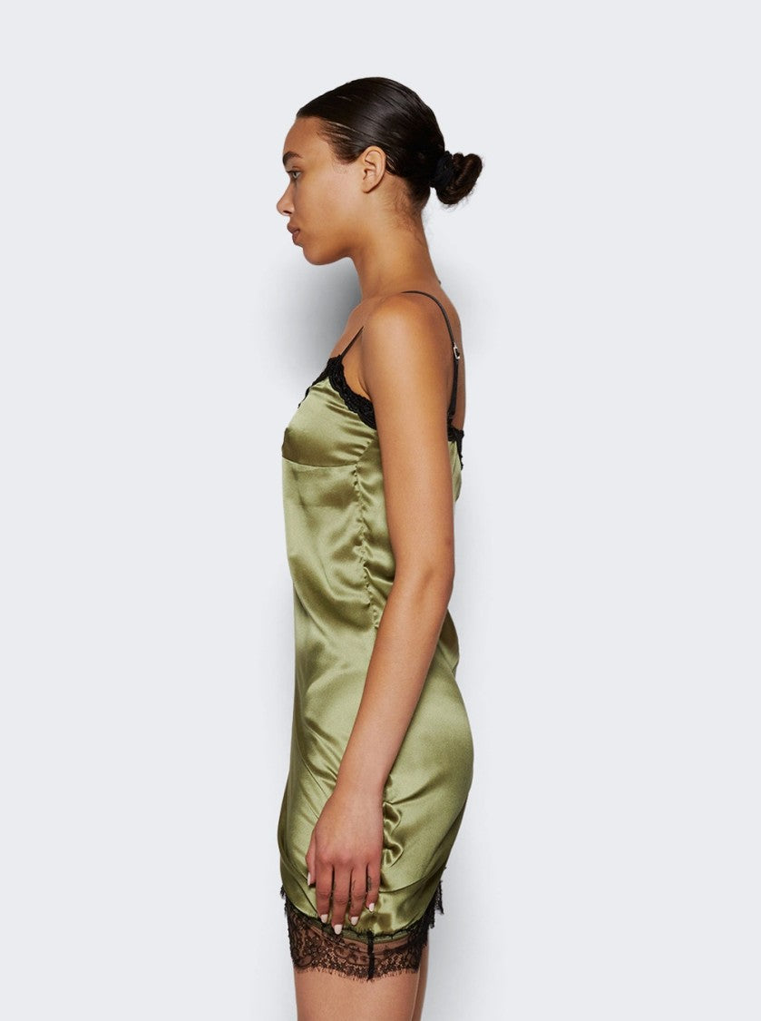 The Attico Sweetheart Neckline Silk Mini Dress