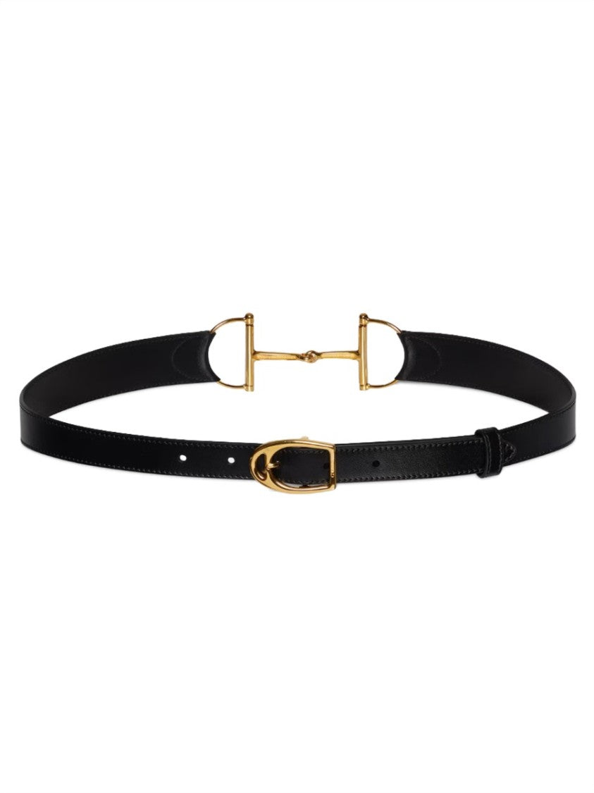 Gucci Oversized Gold-Tone Calfskin Belt