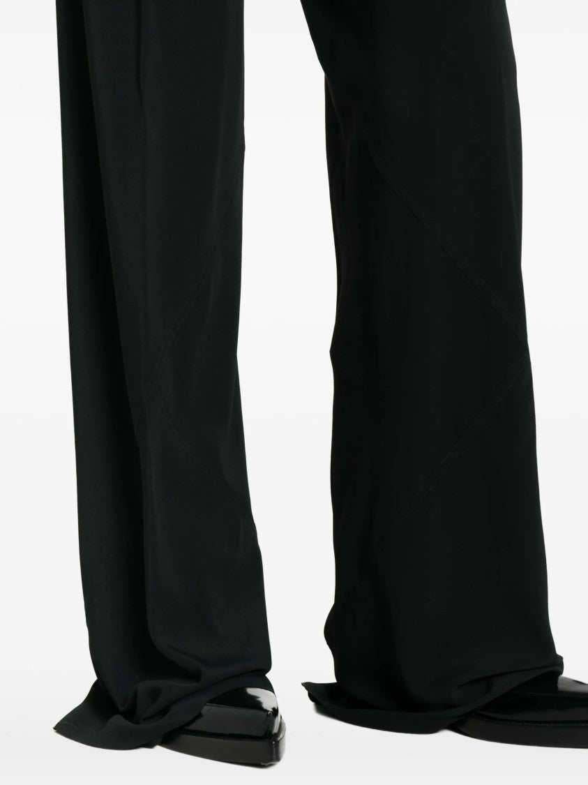 Rick Owens Bias Pantaloni Black Wide-Leg Trousers