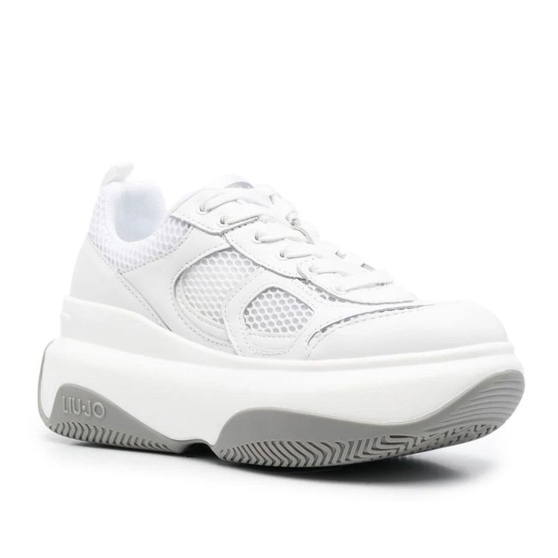 Liu Jo White June 14 Textured Grip Chunky Sole Sneakers