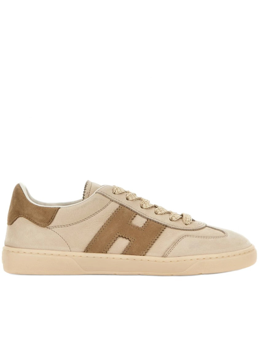 Hogan Light Brown Suede Low-Top Sneakers