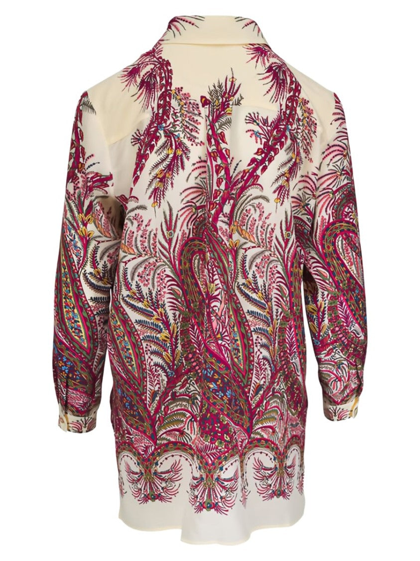 Etro Cream Paisley Silk Blouse