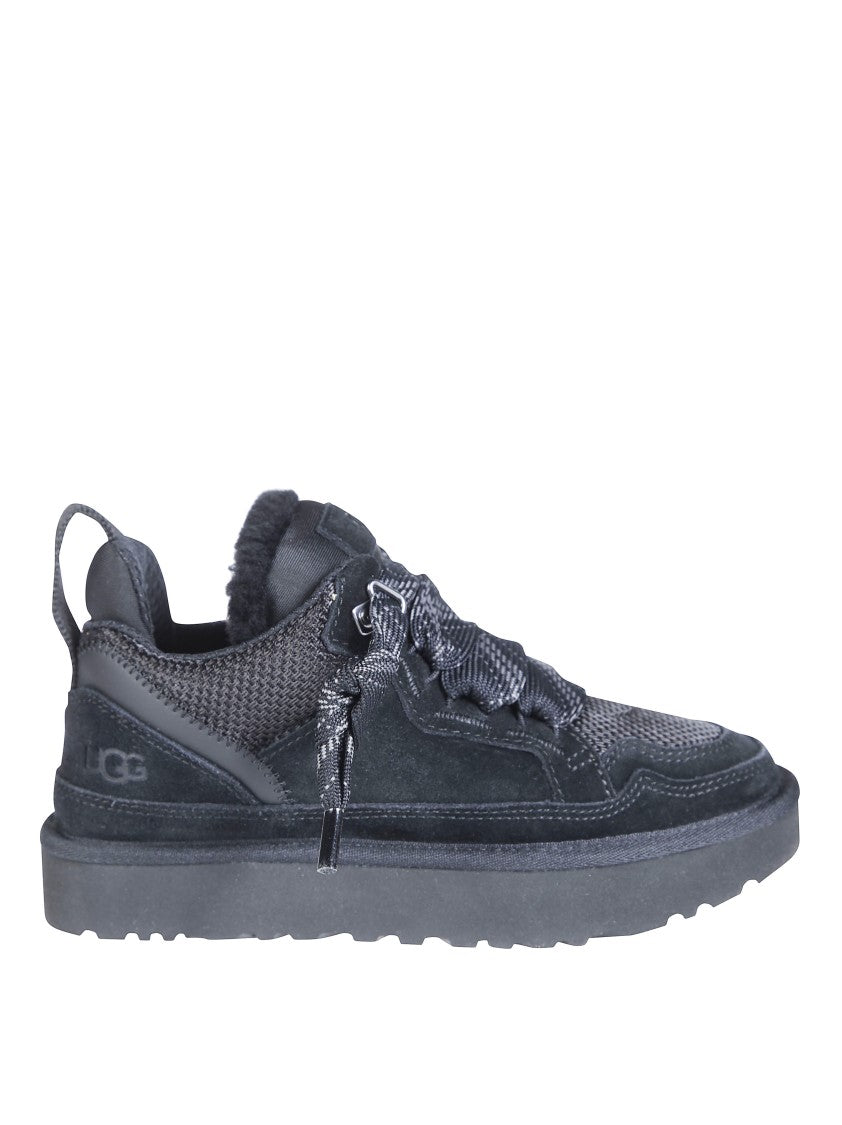 Ugg Lowmel Suede Fur-Lined Low-Top Sneakers
