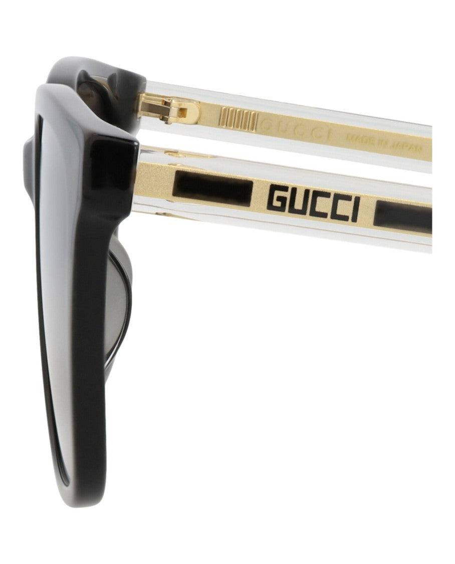 Gucci Square-Frame Recycled Acetate Sunglasses With Saddle Nose Bridge
