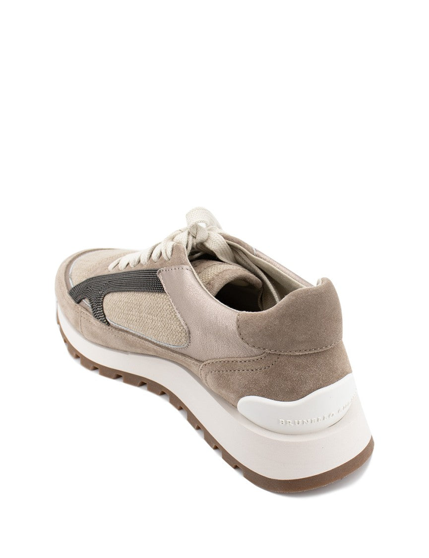Brunello Cucinelli Active-Inspired Sneakers With Suede And Canvas