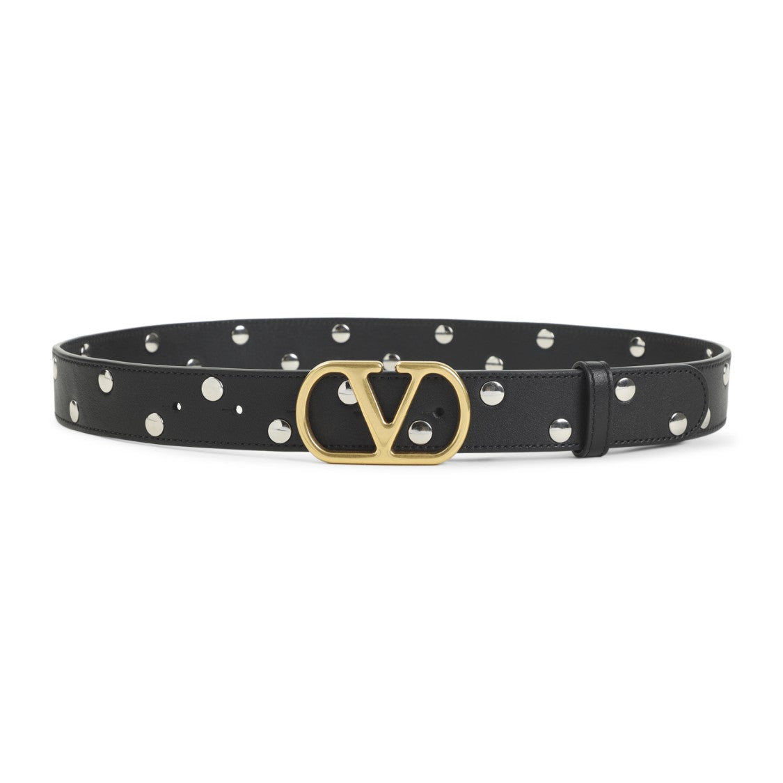 Valentino Garavani Black Calf Leather Belt