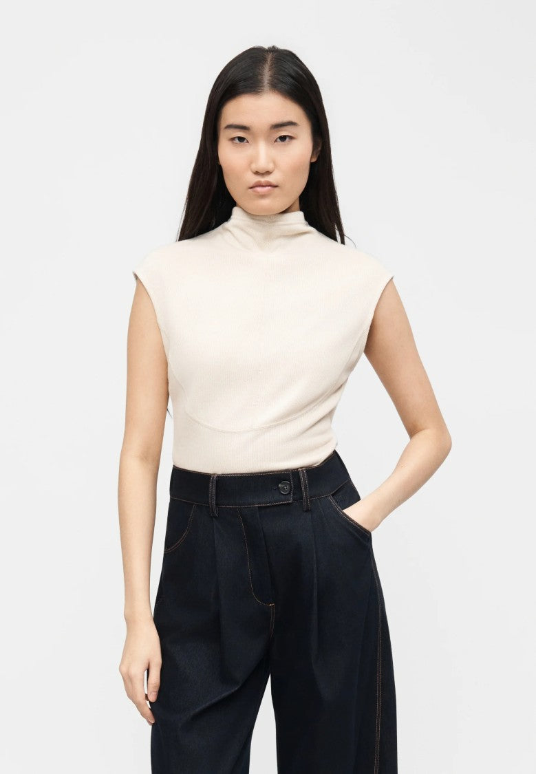 Max Mara Navy Blue Cotton Blend Trousers