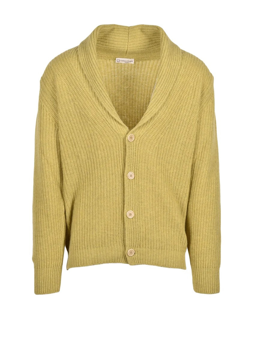 Cashmere Company P. Textured Knit Shawl Collar Cardigan With Button Closure
