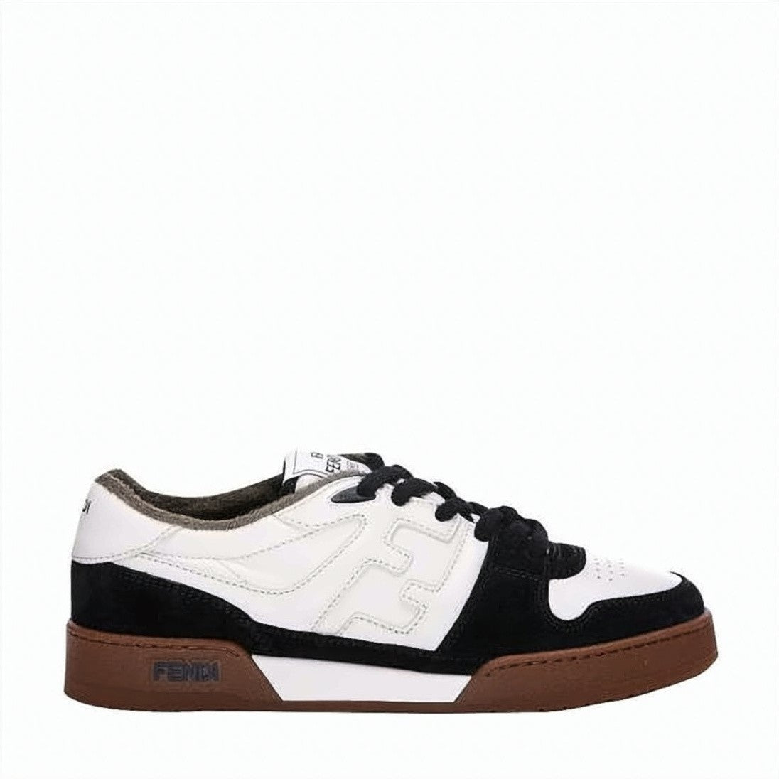 Fendi Low-Top Sneakers With Calf Leather And Suede Detailing