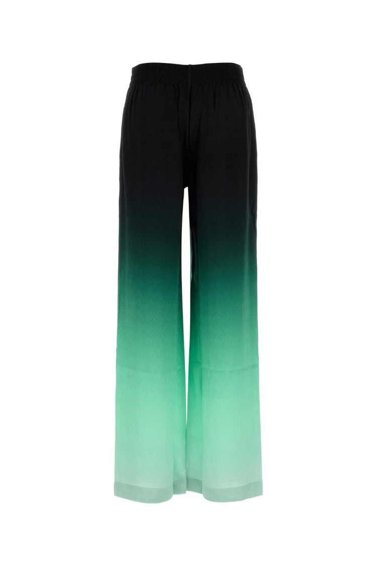 Casablanca Embroidered Satin Wide-Leg Pant