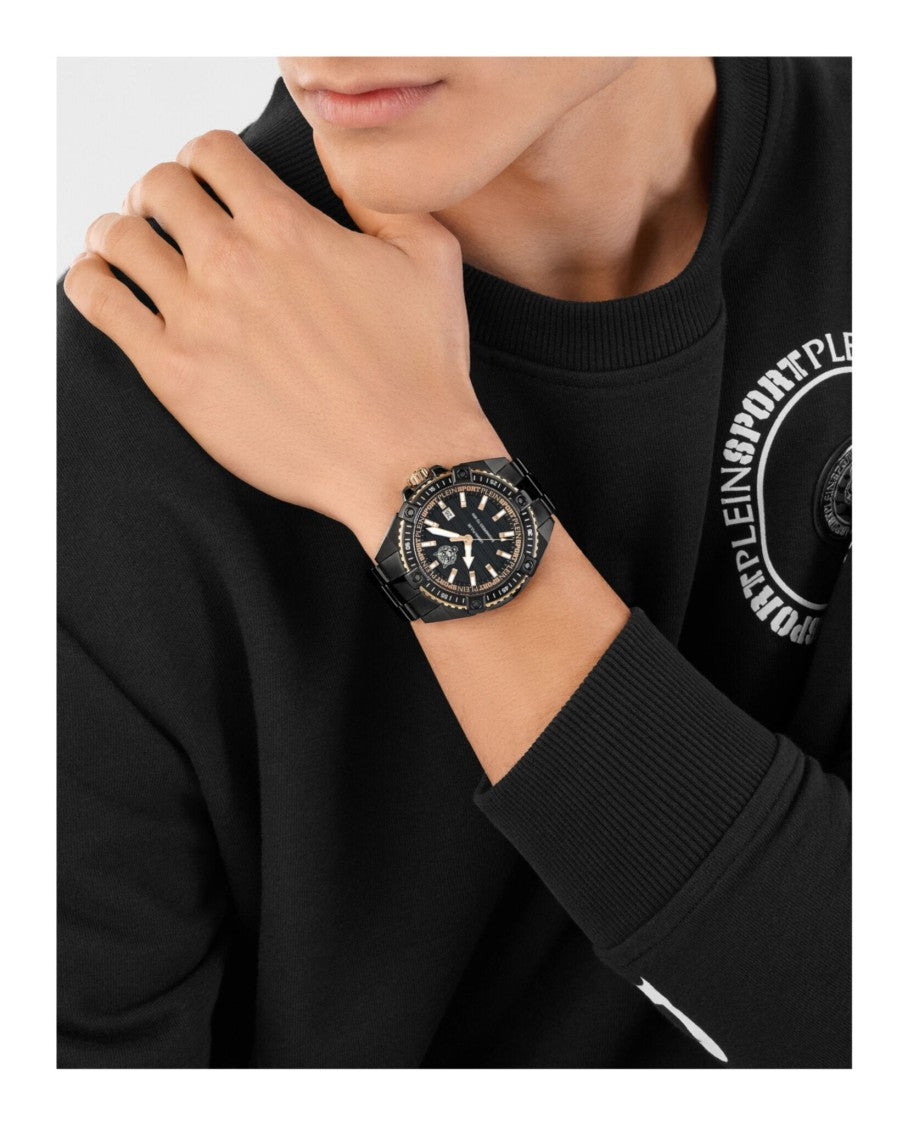 Plein Sport Urban Pulse Bracelet Watch With 47Mm Ip Black Case