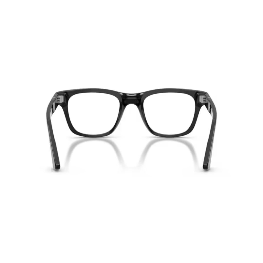 Persol 0Po3389v Glossy Black Acetate Rectangular Eyeglasses