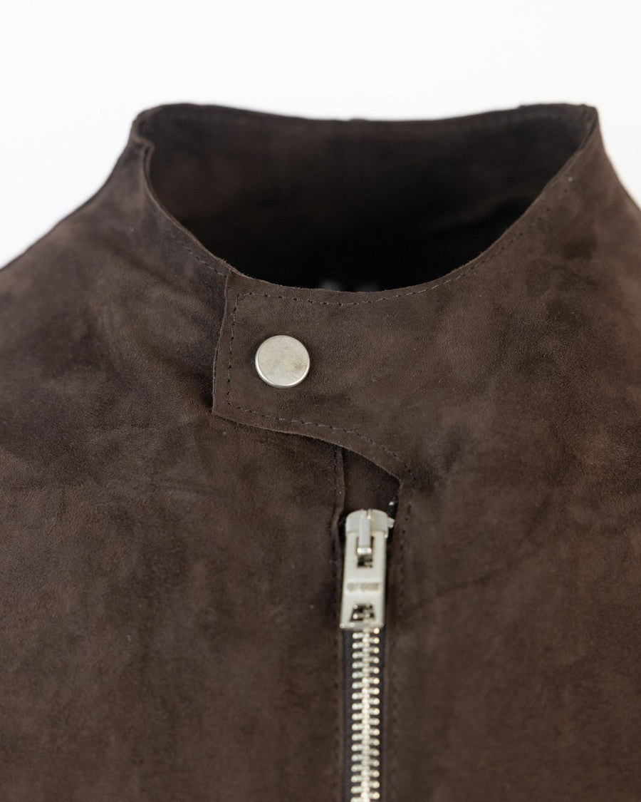 D-Four Raw-Cut Suede Biker Jacket