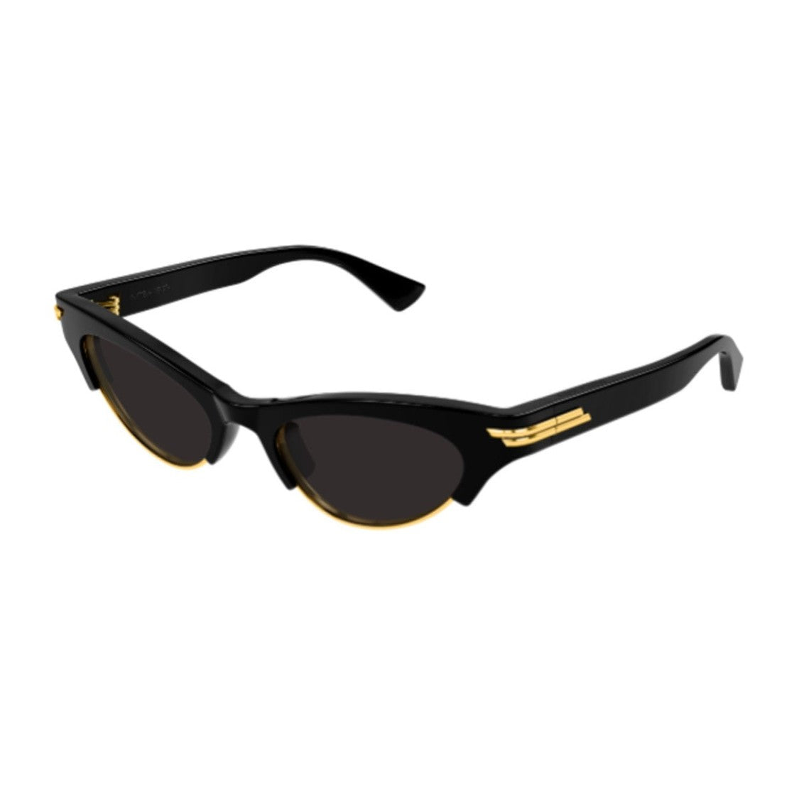 Bottega Veneta Black Linea Ribbon Acetate Cat-Eye Sunglasses