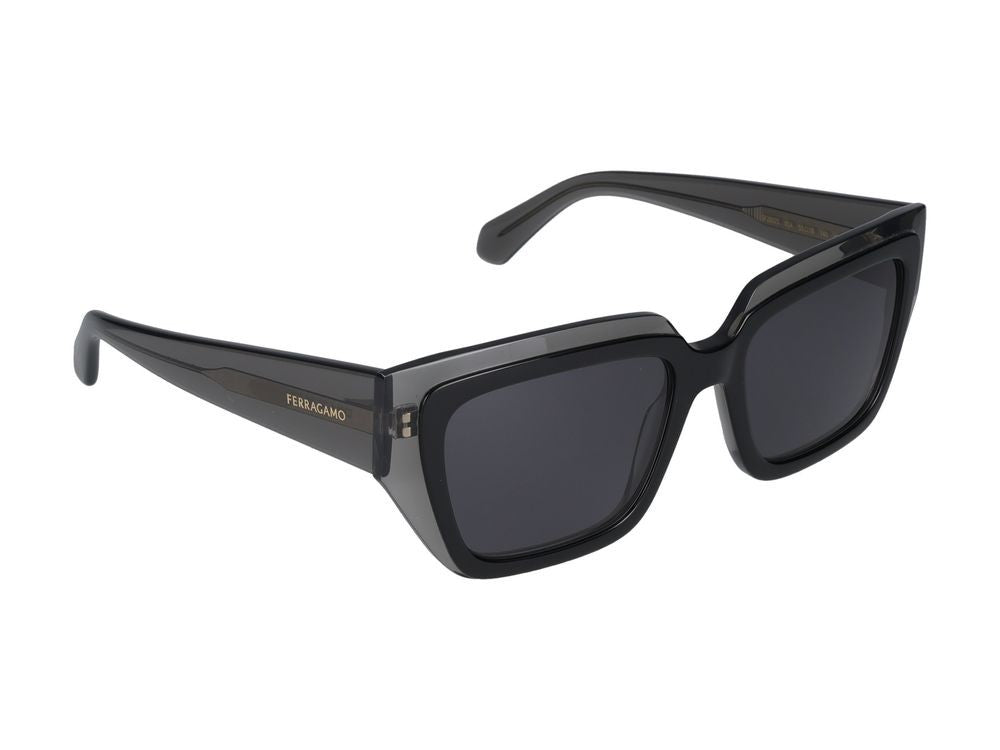 Salvatore Ferragamo Sunglasses Salvatore Ferragamo Sf2002s 024 Transparent Grey/Black 55/18/140