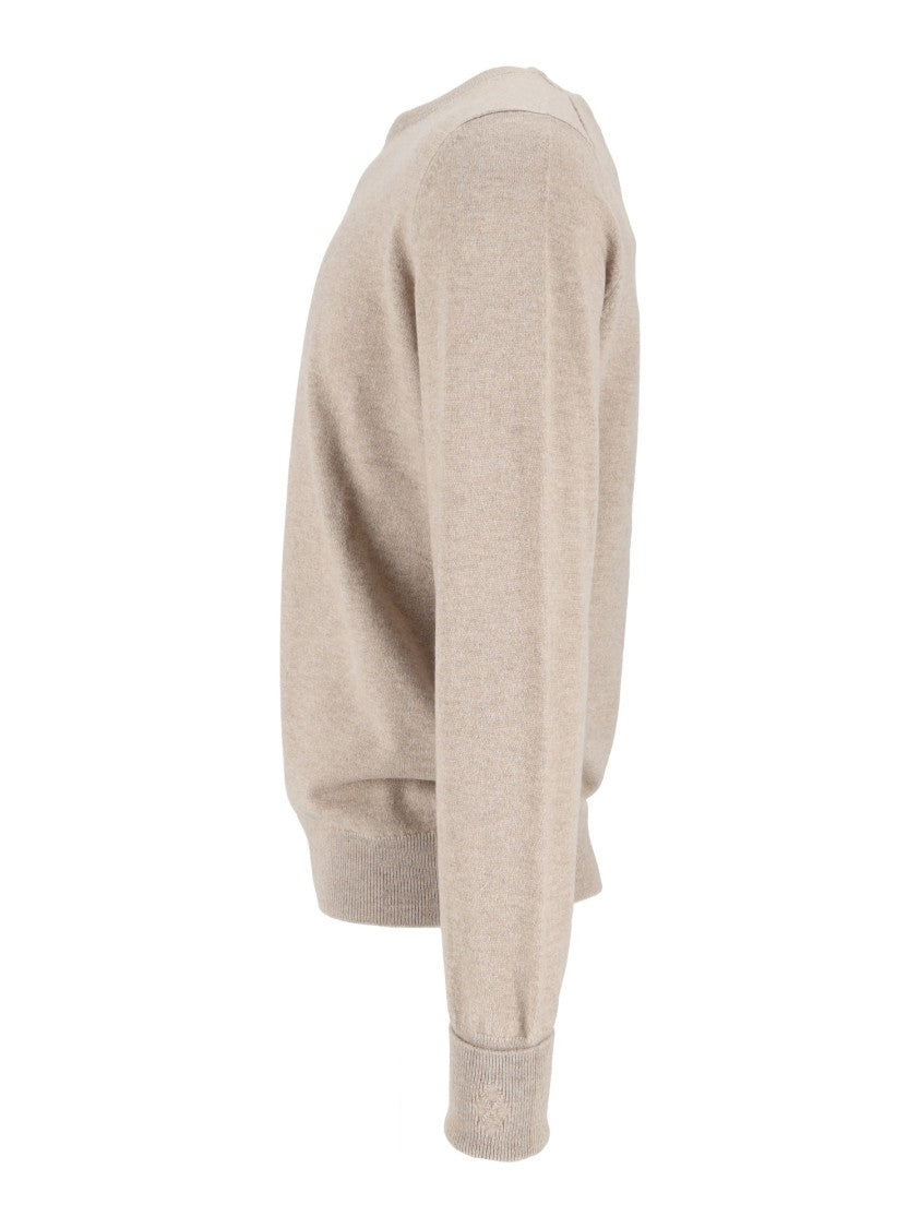 Ballantyne Cashmere Ribbed Round Neck Sweater