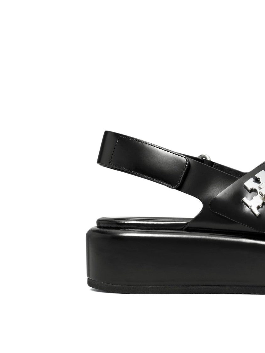 Tory Burch Cross-Strap Sandals With Tb Monogram