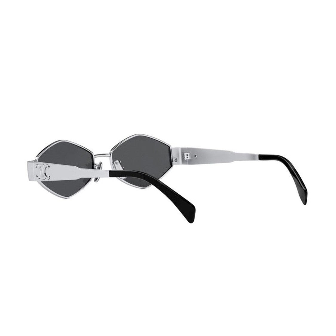 Celine Silver Metal Triomphe Geometric Metal Sunglasses