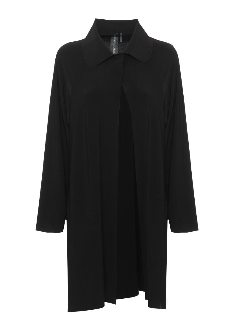 Norma Kamali Black Classic Lapel Velcro Closure Oversized Blazer