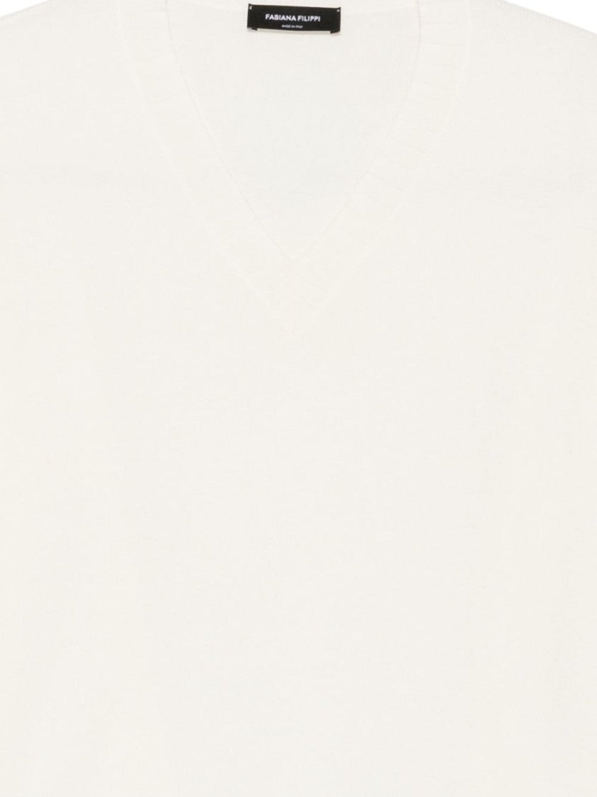 Fabiana Filippi Soft Texture V-Neck Sweater
