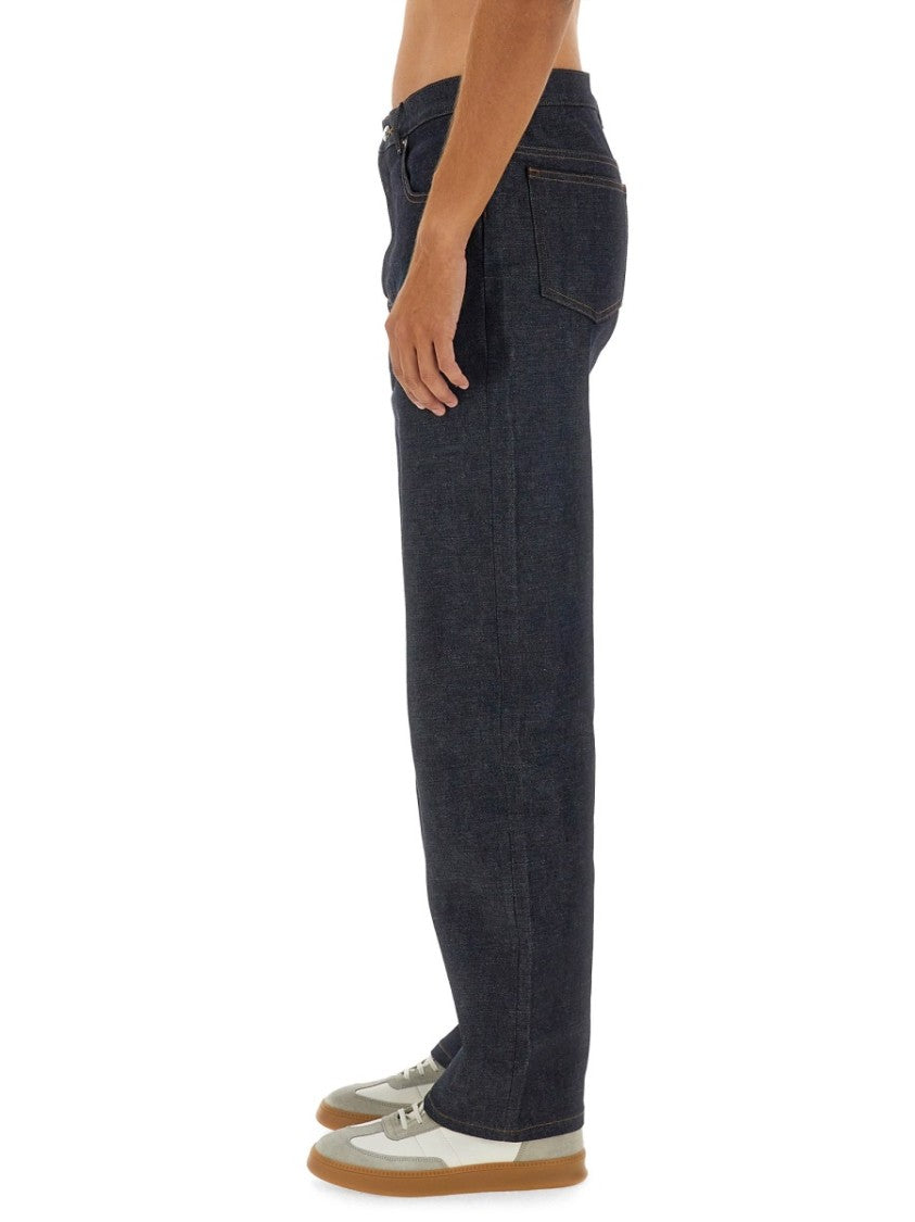 A.P.C. Dark Indigo Fairfax Straight-Leg Cotton Jeans