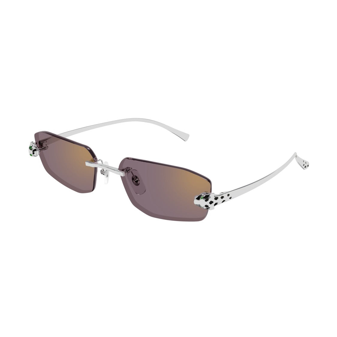 Cartier Rimless Sunglasses With Gradient Lenses And Unique Temples