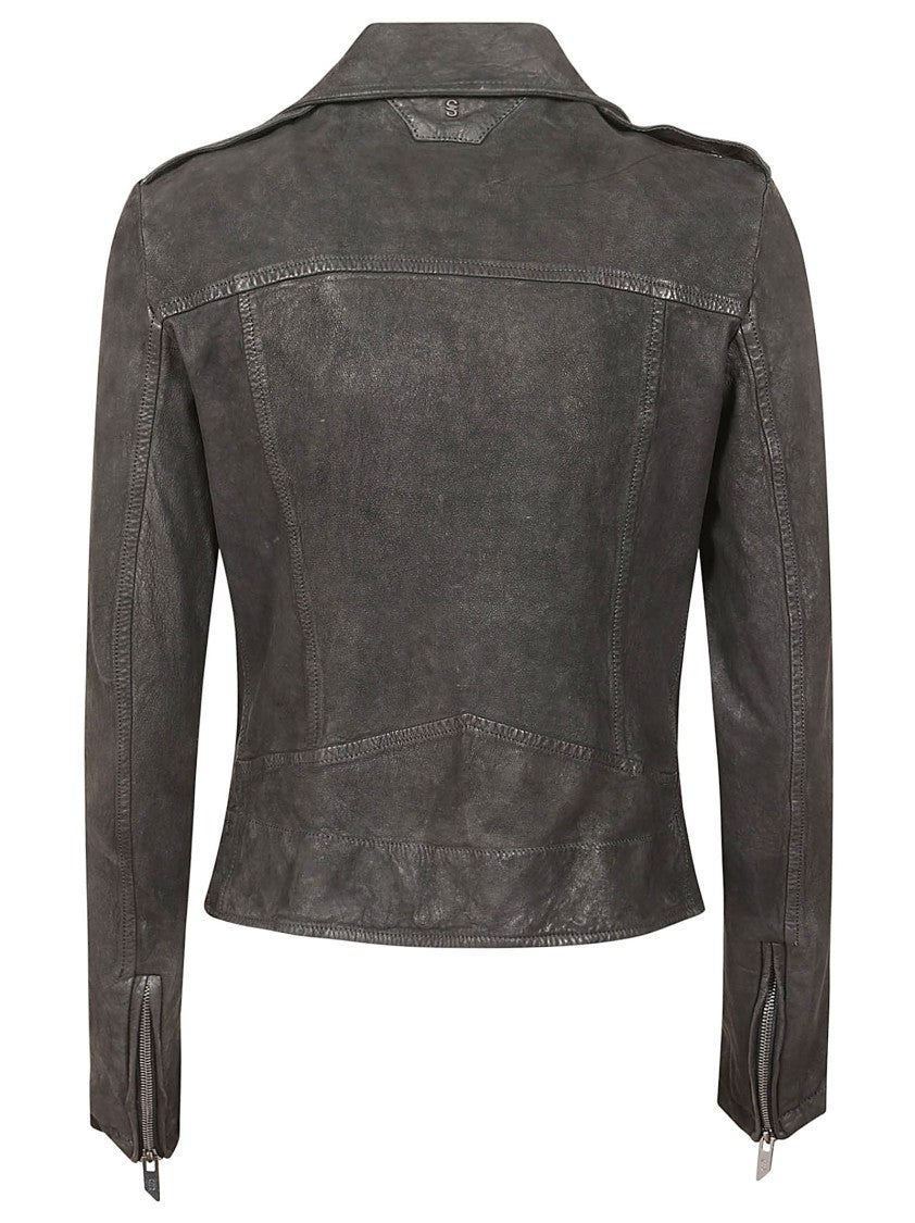 Salvatore Santoro Classic Biker Jacket With Tailored Fit