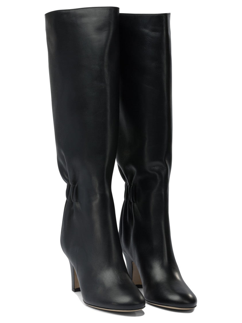 Ferragamo Curled Details Boots 70 Mm